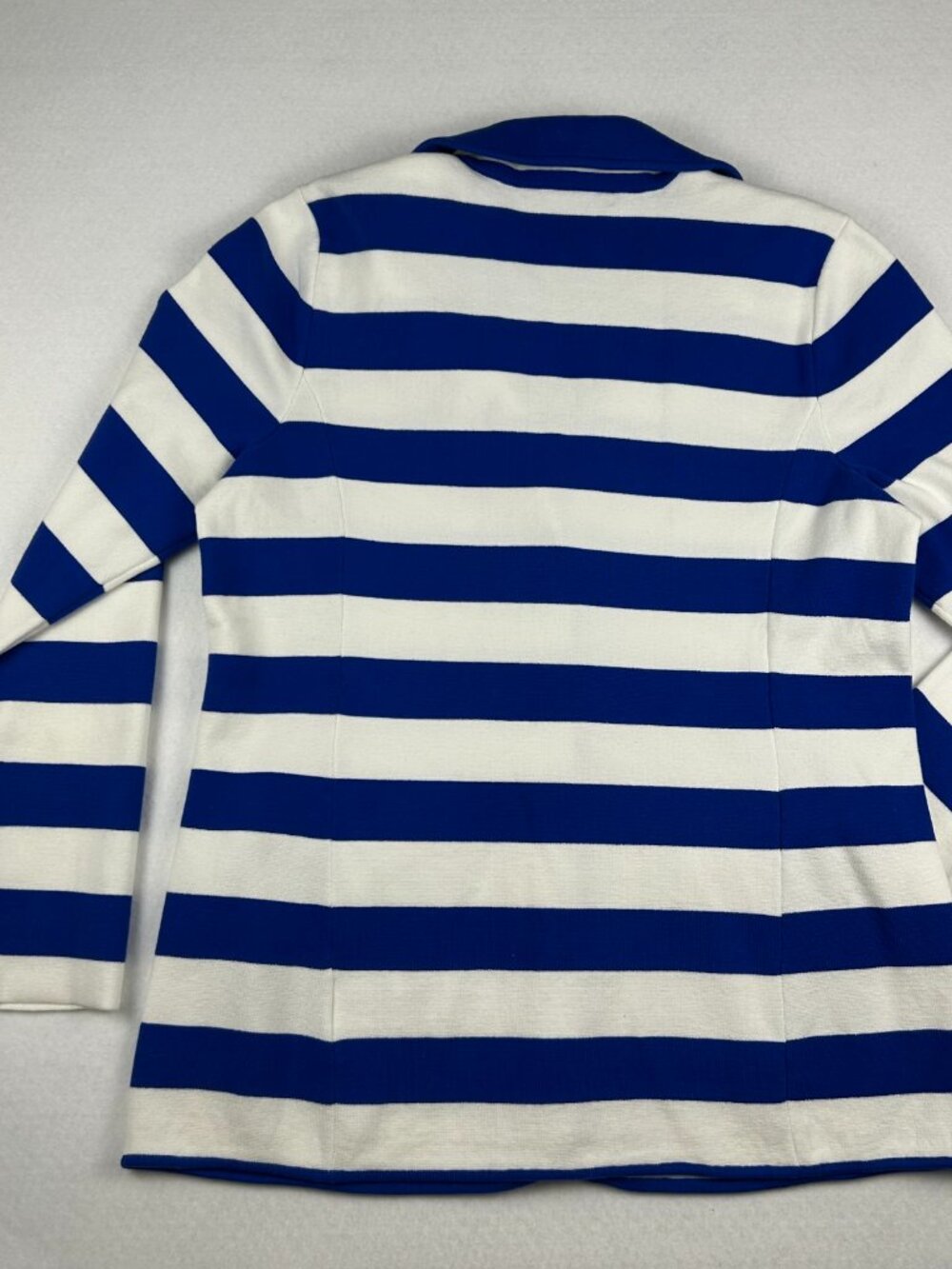 Ralph Lauren | Combed Cotton Sapphire Blue and White Striped Blazer NWOT size XL - Picture 6 of 12